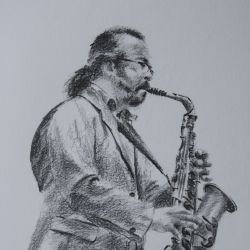 Dessin Saxophoniste 1